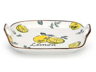 6034 FISSMAN Форма для сервировки с ручками LIMONCELLO 20,5х17,8х4,4см (фарфор)