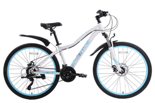Велосипед горный Delta 26"х16" бело-синий (сталь)