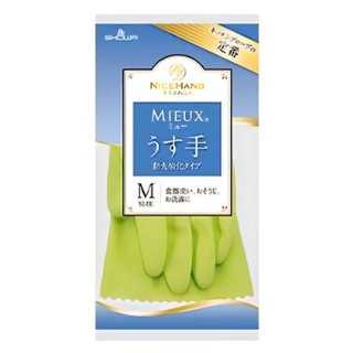 037587 "Showa" Перчатки виниловые с внутренним покрытием, размер M (зеленые) 1/240