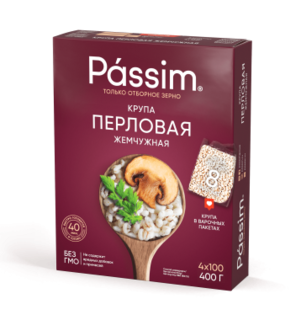 Крупа Passim перловая жемчужная (варочные пакеты 4 шт), 400 г