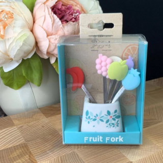 Набор из 6 вилок для фруктов Lenardi, на подставке, 10х6 см, арт. 160-064