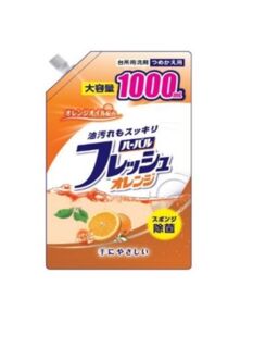 040801 "Mitsuei" Средство для мытья посуды, овощей и фруктов с ароматом апельсина 1000мл (мягкая упаковка) 1/12