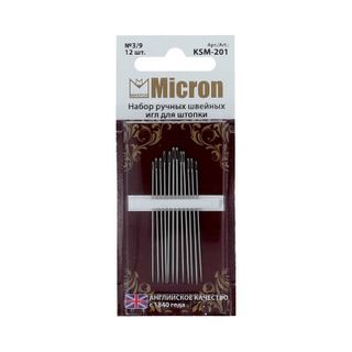 Набор швейных игл для штопки ''Micron'', в блистере, 12 шт.