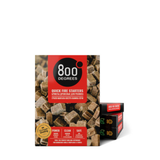 Брикеты для розжига 800 Degrees Легкий розжиг, 64 плитки. Состав: плита из натуральной древесины, смесь парафинов.