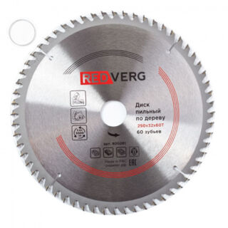 Диск пильный по дереву RedVerg твердосплавный 250х32/30 мм, 60 зубьев
