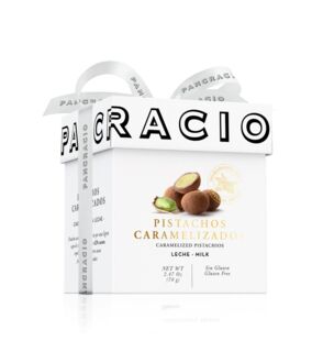 Mini Luxury Box Конфеты Pancracio из цельных карамелизированных фисташек с молочным шоколадом (Caramelized pistachios covered with chocolate) 70г