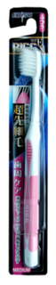 Зубная щетка EBISU с утонченными кончиками и прорезиненной ручкой, мягкая
