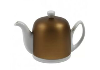 SALAM White - Чайник заварочный на 4 чашки с крышкой бронзового цвета 700 мл фарфор