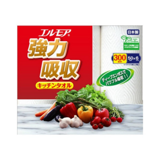 172265 "Kami Shodji" "ELLEMOI" Бумажные полотенца для кухни 50 отрезков (6 рулонов) 1/12