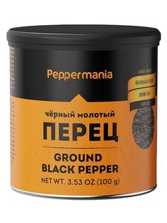 Перец Черный Peppermania молотый, 100 г.