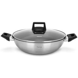 5459 FISSMAN Вок STEEL PRO 28x8,5см / 3,54л с антипригарным покрытием (нерж.сталь)