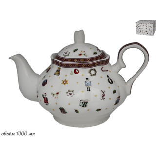 Чайник Lenardi Новогодний, фарфор, в подарочной упаковке, арт. 105-595