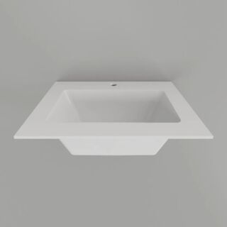 Столешница керамическая со встроенной раковиной Aqua Elegance 61, Белый, AAEPS061S