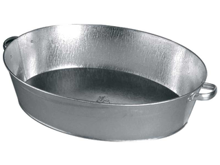 Таз оцинкованный 27,0л овальный с ручками