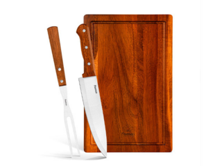 2777 FISSMAN Набор для BBQ с разделочной доской 3 пр. (X30Cr13 сталь)