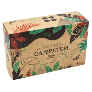 Салфетки бумажные Non-stop в коробке, 1-слойные, 100 листов, 21х23 см