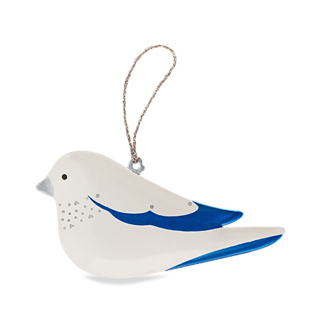 Ёлочная игрушка LUKNO "Снегирь", синий