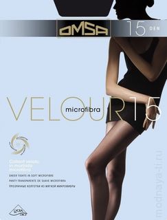 Колготки OMSA VELOUR 15 den, цвет nero /черный/, 3 (M)