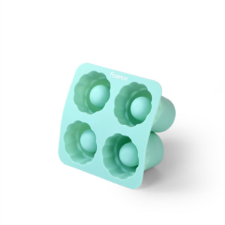 6721 FISSMAN Форма для мороженого 4 ячейки 12x6 см, цвет АКВАМАРИН (силикон)