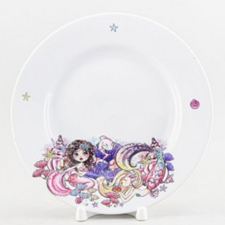Тарелка мелкая Дулевский фарфор 200 мм форма Гладкий край рисунок Русалочки