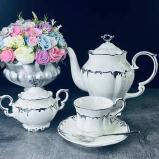 Чайный сервиз Lenardi Argento, 16 предметов, фарфор, в подарочной упаковке, арт. 666-384