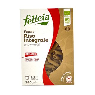 Паста Felicia пенне ригате из коричневого цельнозернового риса, 340г