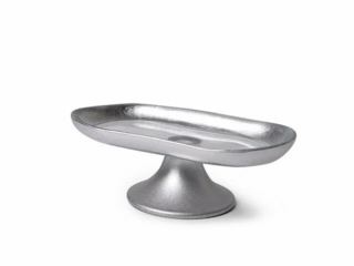 13887 FISSMAN Фруктовница ALESSIO 21x11,5x7см, цвет металлик (стекло)