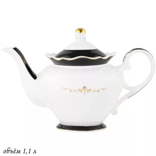 Чайник Lenardi 1,1 л  RICH в подарочной упаковке. Фарфор, Арт. 109-033