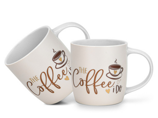 3710 FISSMAN Набор из 2-х кружек 310 мл THE COFFEE I DO (фарфор)