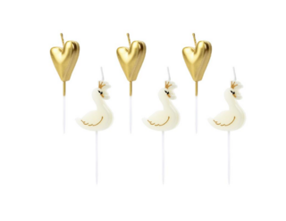 Свечи Party Deco "Лебеди", 5 шт