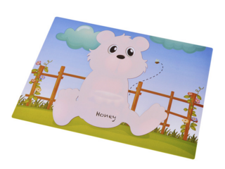 0690 FISSMAN Коврик многоразовый для рисования водой МЕДВЕЖОНОК 29x21см (пластик)