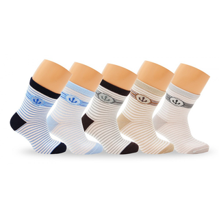 Носки детские светлые в голубую полоску разм. 8-10