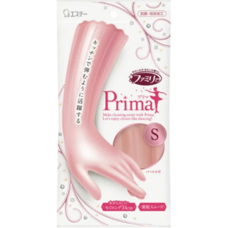 722341 "ST" "Family" "Prima" Перчатки из винила для бытовых и хозяйственных нужд удлиненные (с антибактериальным эффетом, средней толщины), S (жемчужная роза) 1/60