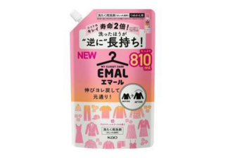 Средство для стирки шерсти, шёлка и деликатных тканей KAO Emal Aromatic Bouquet, с ароматом цветочного букета, мягкая упаковка с крышкой, 810 мл