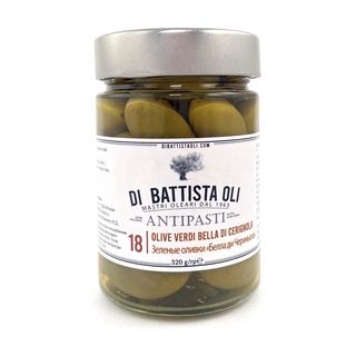 Зеленые оливки Di Battista Oli «Белла ди Чериньола», 320гр
