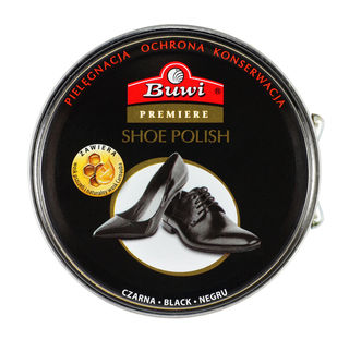 Крем для обуви Buwi Premiere, черный, банка 40 мл