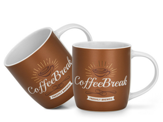 3711 FISSMAN Набор из 2-х кружек 310 мл COFFEE BREAK (фарфор)