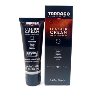 Крем для обуви TARRAGOдля гладкой кожи, тюбик с губкой (черный)