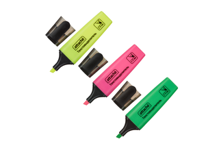 Набор маркеров текстовыделителей Attache Colored 1-5мм набор 3цв