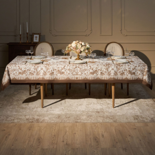 СКАТЕРТЬ " ROYAL GARDEN" 140Х300СМ ,БЕЛЫЙ ,100% ХЛОПОК ,ТВИЛ С ПРОПИТКОЙ