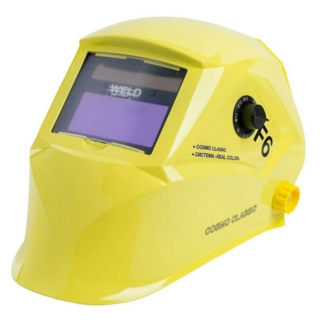 Маска сварочная COSMO CLASSIC F6 Жёлтая 93*43 мм DIN 4/5-8/9-13 (внеш. регул) WELD NEW