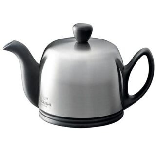 SALAM Mat Black - Чайник заварочный с ситечком на 2 чашки нерж. сталь, фарфор