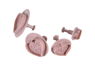 8553 FISSMAN Набор из 4 вырубок для мастики или марципана (пластик)