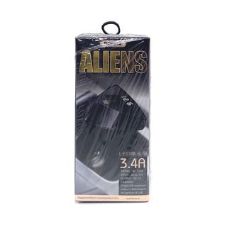 Автомобильное зарядное устройство (АЗУ) с 2 USB выходами REMAX Alien Series Car Charger RCC208 ток зарядки 3,4А с дисплеем (черное)