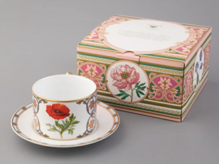 ПОДАРОЧНЫЙ НАБОР чашка с блюдцем 300 мл Соло Мак восточный