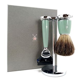 Бритвенный набор MUEHLE RYTMO, бритва Fusion, помазок с натуральным барсучьим ворсом