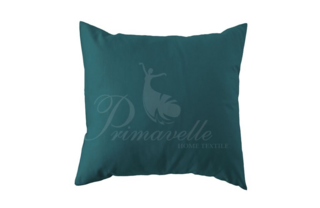 Наволочка из однотонного сатина на молнии бирюзовый, размер 52x74