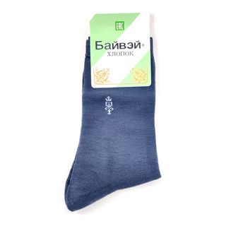 Мужские носки «Байвэй+»- Хлопок (41-47), темно серые