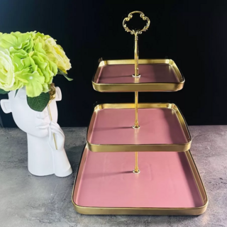 Трёхъярусная этажерка Lenardi Multicolor, фарфор, в подарочной упаковке, арт. 122-045