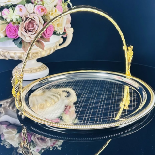 Круглый поднос Lenardi, в подарочной упаковке,  30см, нержавеющая сталь, арт.151-027